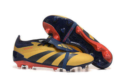 Adidas Predator Elite Foldover Tongue FG Football Boots - Gold/Blue/Red