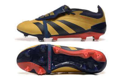 Adidas Predator Elite Foldover Tongue FG Football Boots - Gold/Blue/Red