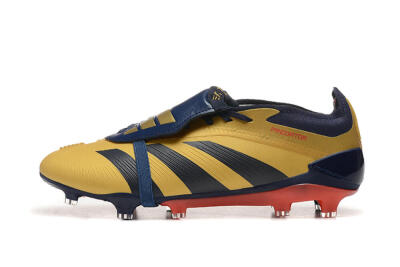 Adidas Predator Elite Foldover Tongue FG Football Boots - Gold/Blue/Red