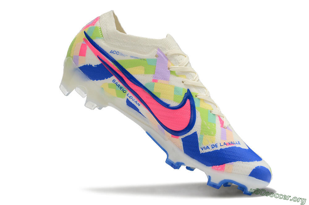 Nike Air Zoom Mercurial Vapor 15 Elite FG Football Boots - Beige/Blue/Yellow/Pink 4