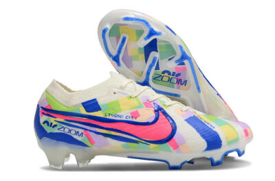 Nike Air Zoom Mercurial Vapor 15 Elite FG Football Boots - Beige/Blue/Yellow/Pink