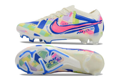 Nike Air Zoom Mercurial Vapor 15 Elite FG Football Boots - Beige/Blue/Yellow/Pink