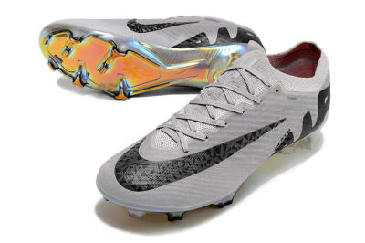 Nike Air Zoom Mercurial Vapor 15 Elite FG Football Boots - Grey/Black/Gold