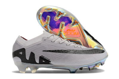 Nike Air Zoom Mercurial Vapor 15 Elite FG Football Boots - Grey/Black/Gold