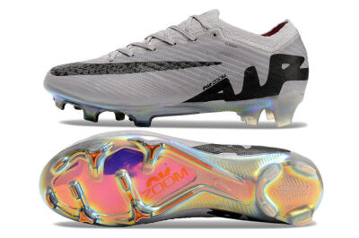Nike Air Zoom Mercurial Vapor 15 Elite FG Football Boots - Grey/Black/Gold