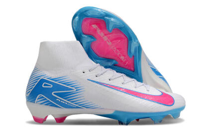 Nike Air Zoom Mercurial Superfly 10 Elite FG Football Boots - White/Pink/Blue