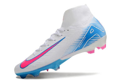 Nike Air Zoom Mercurial Superfly 10 Elite FG Football Boots - White/Pink/Blue