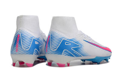 Nike Air Zoom Mercurial Superfly 10 Elite FG Football Boots - White/Pink/Blue