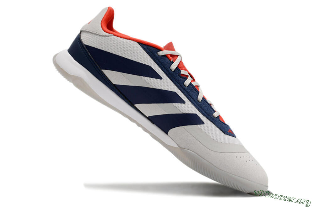 Adidas Predator 24 Elite IC Football Shoes - Grey/Blue/Red 4