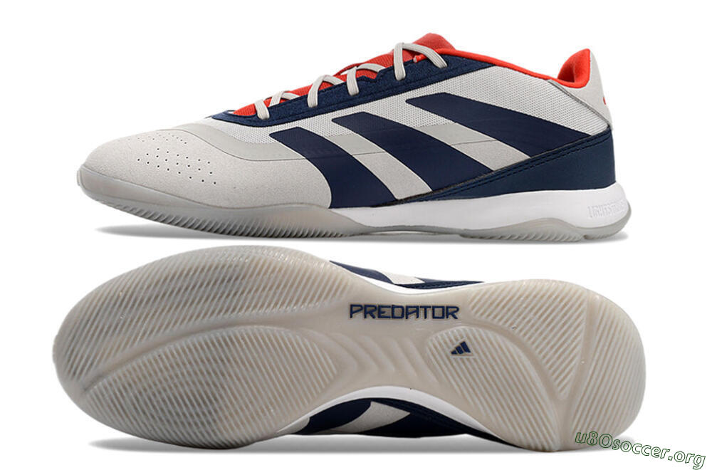 Adidas Predator 24 Elite IC Football Shoes - Grey/Blue/Red 1