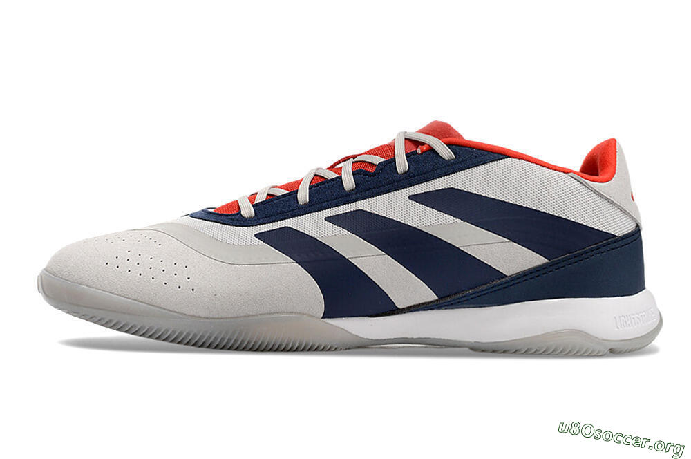 Adidas Predator 24 Elite IC Football Shoes - Grey/Blue/Red 3