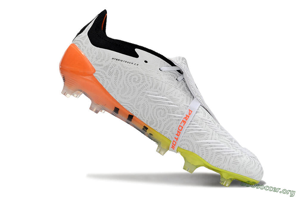 Adidas Predator Elite Foldover Tongue FG Football Boots - White/Black/Orange/Yellow 4