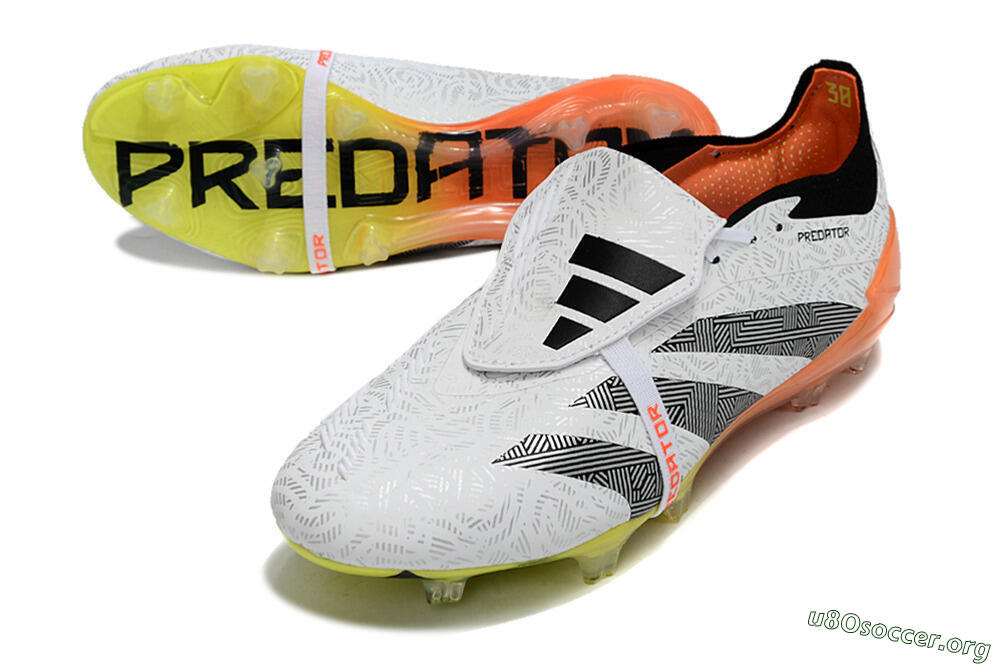 Adidas Predator Elite Foldover Tongue FG Football Boots - White/Black/Orange/Yellow 0