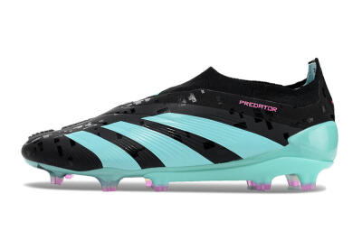 Adidas Predator+ Elite Laceless FG Football Boots - Black/Jade/Pink