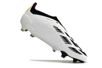 Adidas Predator+ Elite Laceless FG Football Boots - White/Yellow/Red/Black