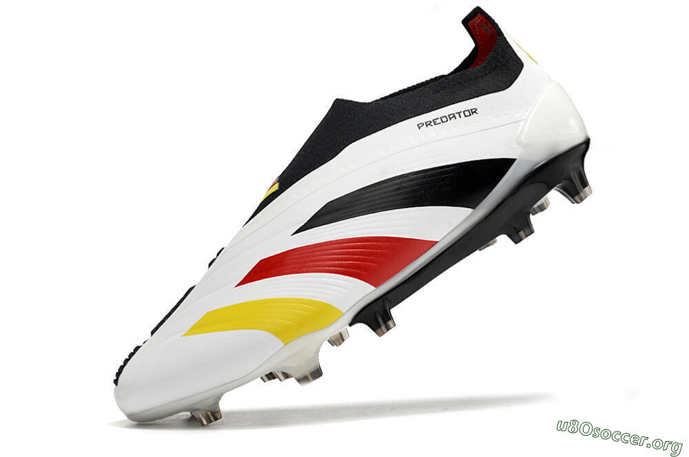 Adidas Predator+ Elite Laceless FG Football Boots - White/Yellow/Red/Black 5