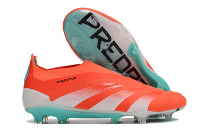 Adidas Predator+ Elite Laceless FG Football Boots - Red/White/Jade