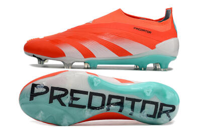 Adidas Predator+ Elite Laceless FG Football Boots - Red/White/Jade