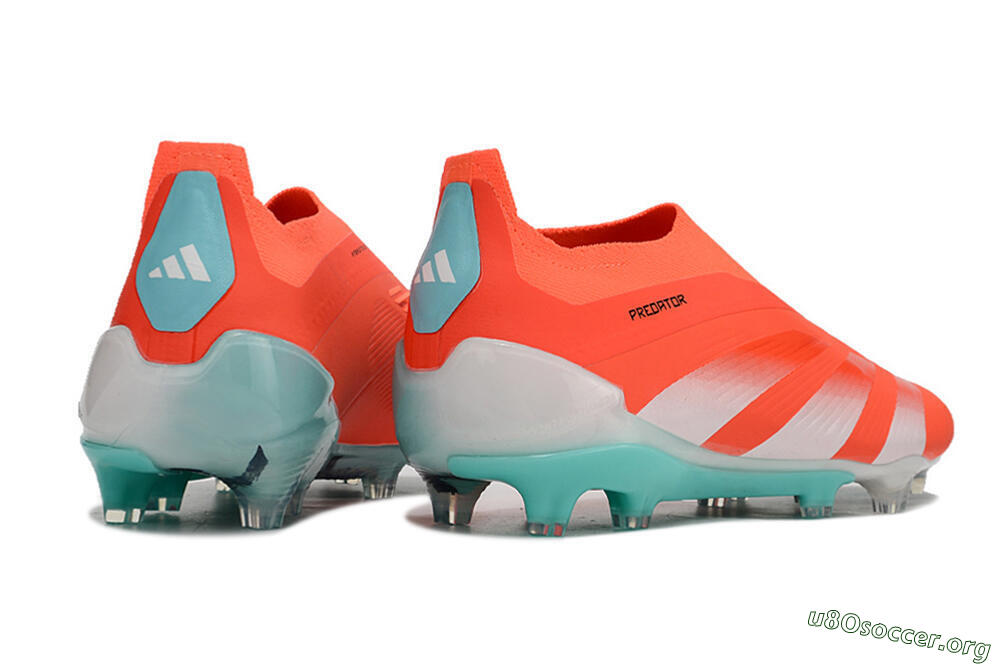Adidas Predator+ Elite Laceless FG Football Boots - Red/White/Jade 6