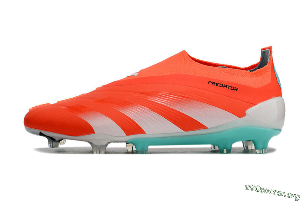Adidas Predator+ Elite Laceless FG Football Boots - Red/White/Jade 3