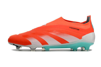Adidas Predator+ Elite Laceless FG Football Boots - Red/White/Jade