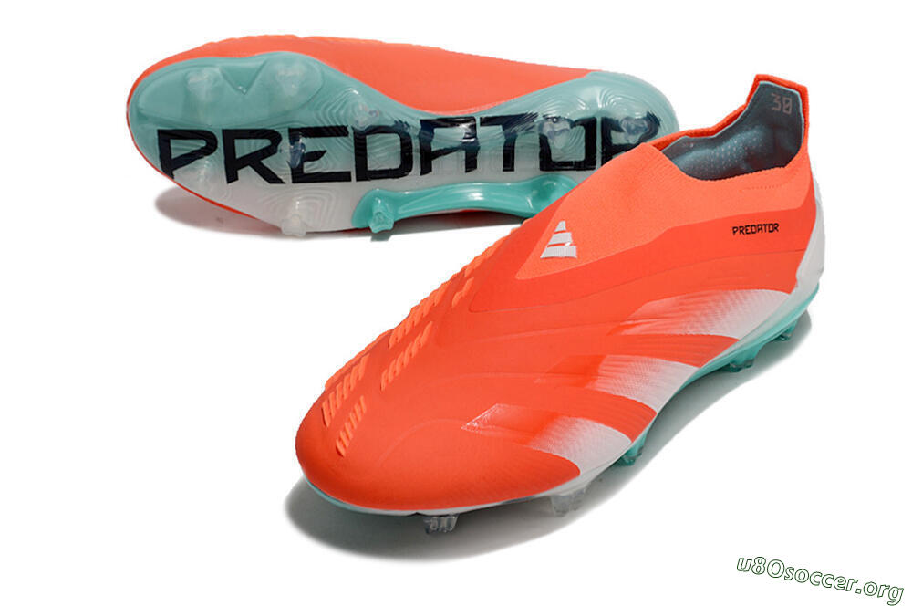Adidas Predator+ Elite Laceless FG Football Boots - Red/White/Jade 0