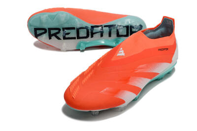 Adidas Predator+ Elite Laceless FG Football Boots - Red/White/Jade