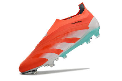 Adidas Predator+ Elite Laceless FG Football Boots - Red/White/Jade