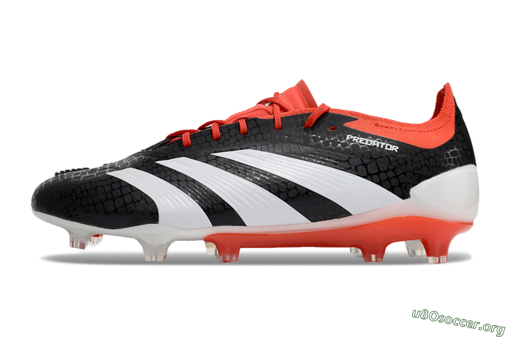 Adidas Predator Elite FG Football Boots - Black/White/Red 3