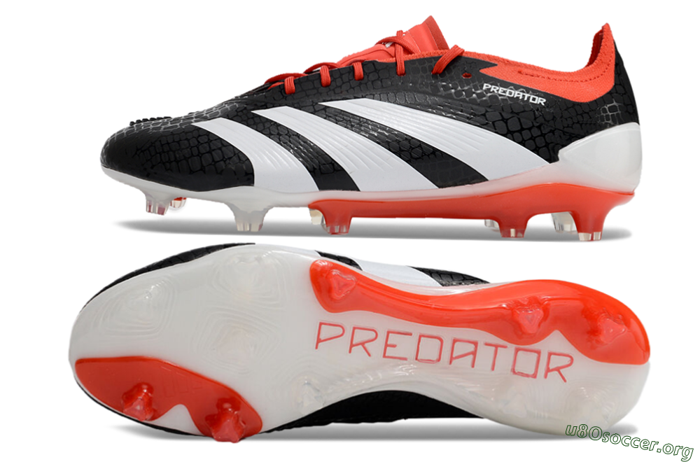 Adidas Predator Elite FG Football Boots - Black/White/Red 1