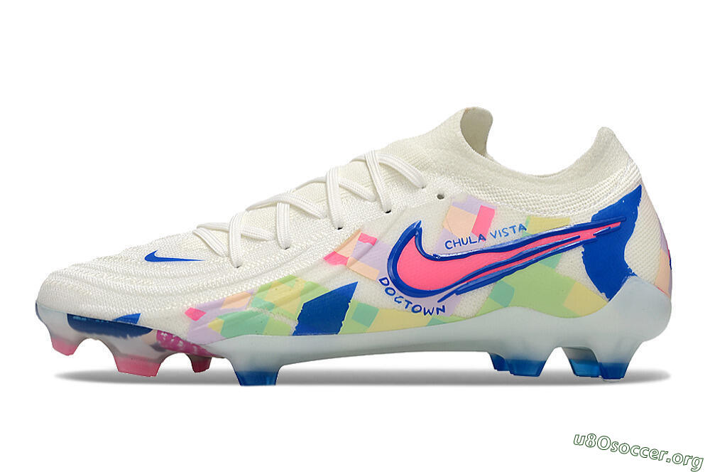 Nike Phantom Luna Elite NU FG Football Boots - Beige/Blue/Yellow/Pink 3