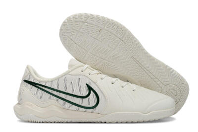 Nike Tiempo Legend 10 Academy IC Football Shoes - White/Green