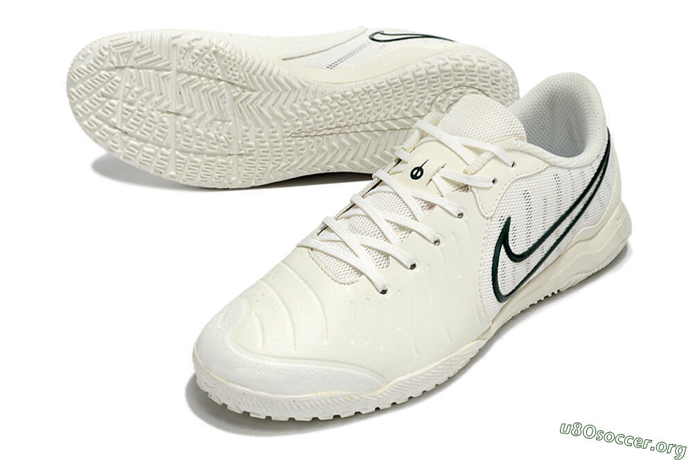 Nike Tiempo Legend 10 Academy IC Football Shoes - White/Green 0