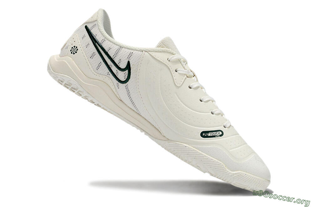 Nike Tiempo Legend 10 Academy IC Football Shoes - White/Green 4