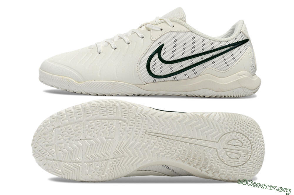Nike Tiempo Legend 10 Academy IC Football Shoes - White/Green 1