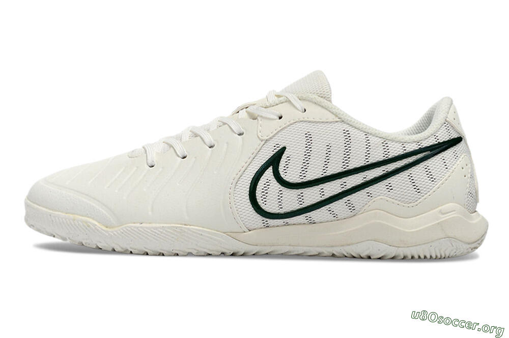 Nike Tiempo Legend 10 Academy IC Football Shoes - White/Green 3
