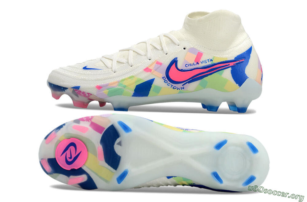 Nike Phantom Luna Elite NU FG Football Boots - Beige/Blue/Yellow/Pink 1