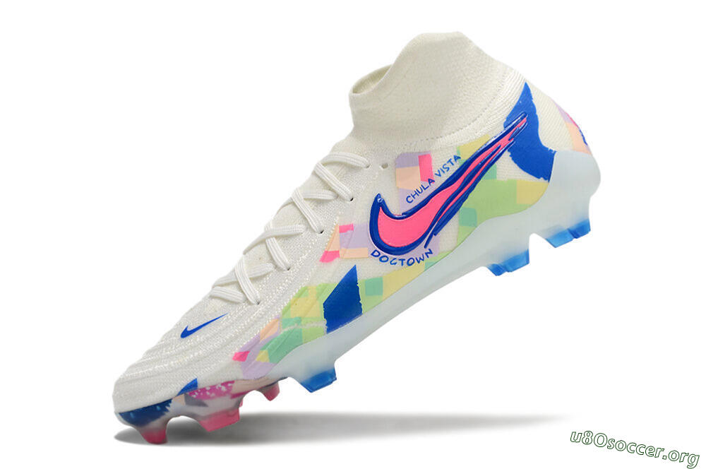 Nike Phantom Luna Elite NU FG Football Boots - Beige/Blue/Yellow/Pink 5