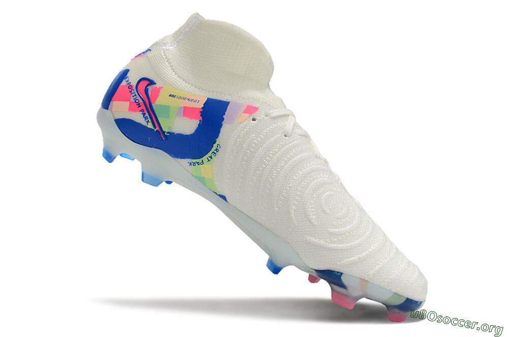 Nike Phantom Luna Elite NU FG Football Boots - Beige/Blue/Yellow/Pink 4