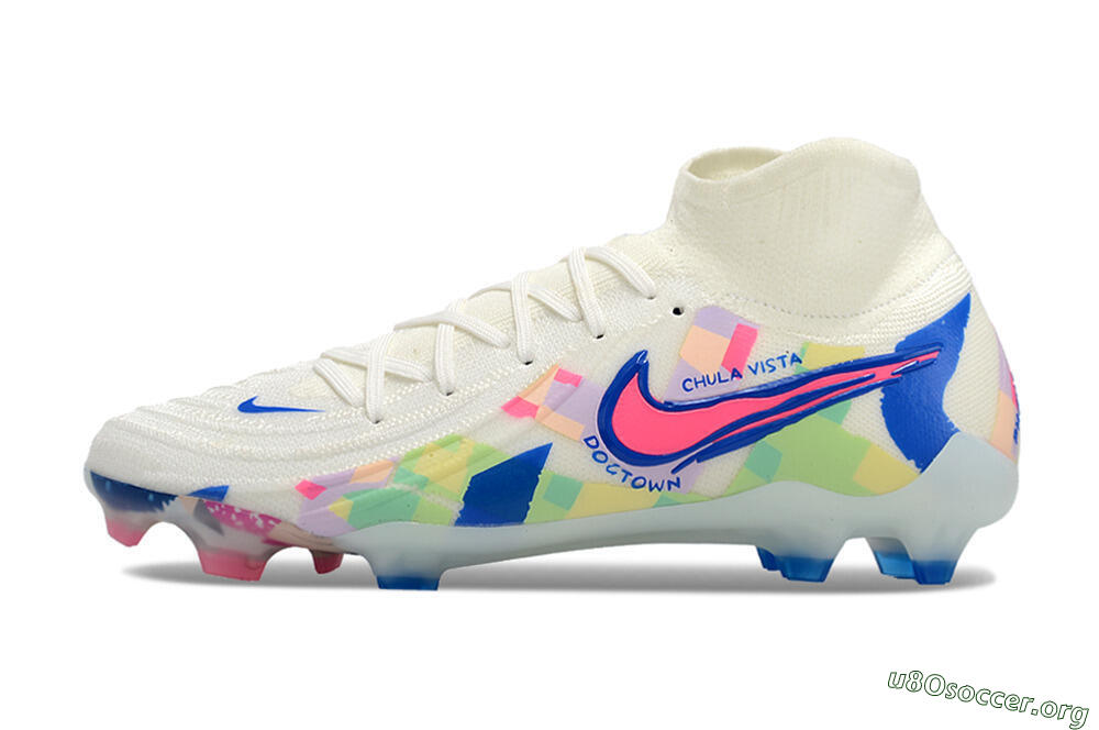 Nike Phantom Luna Elite NU FG Football Boots - Beige/Blue/Yellow/Pink 3
