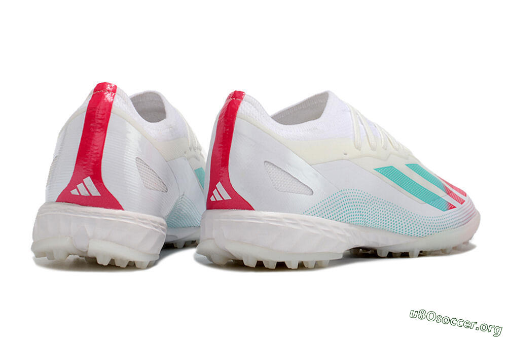 Adidas X Crazyfast.1 TF Football Shoes - White/Red/Jade 6