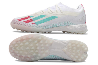 Adidas X Crazyfast.1 TF Football Shoes - White/Red/Jade
