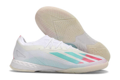 Adidas X Crazyfast.1 IC Football Shoes - White/Red/Jade