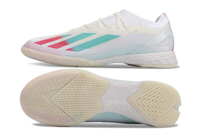 Adidas X Crazyfast.1 IC Football Shoes - White/Red/Jade