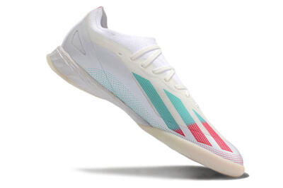 Adidas X Crazyfast.1 IC Football Shoes - White/Red/Jade