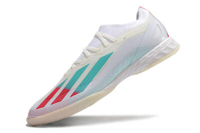 Adidas X Crazyfast.1 IC Football Shoes - White/Red/Jade