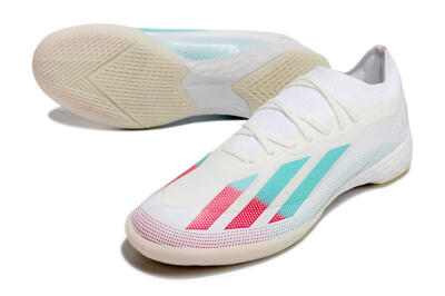 Adidas X Crazyfast.1 IC Football Shoes - White/Red/Jade