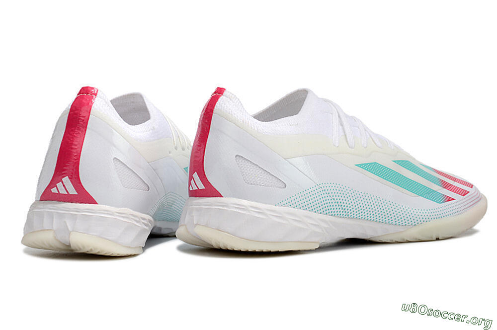 Adidas X Crazyfast.1 IC Football Shoes - White/Red/Jade 6
