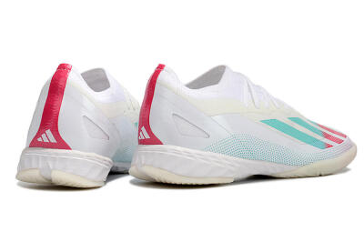 Adidas X Crazyfast.1 IC Football Shoes - White/Red/Jade