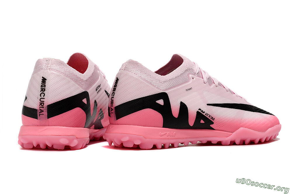 Nike Air Zoom Mercurial Vapor 15 Elite TF Football Shoes - Pink/Black 6